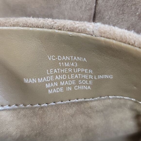 VINCE CAMUTO DANTANIA MID CALF SQUARE TOE BLOCK HEEL SUEDE BOOT - Picture 9 of 16